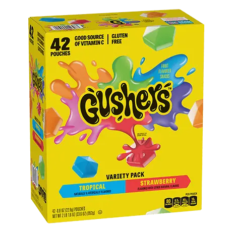 Gushers Label All Flavors | Chewy Fruit Candy | Gushers